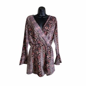 Everly Long Sleeve Floral Romper Women’s Large